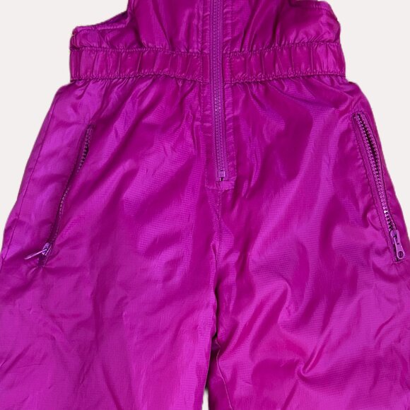 GIRLS PINK SNOWSUIT/SNOW BIB ADJUSTABLE STRAPS SIZE 104 (US 4T) - Picture 13 of 16